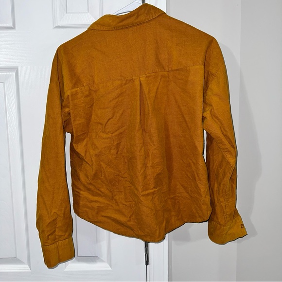 MUSTARD BUTTON UP SHIRT - Picture 2 of 2